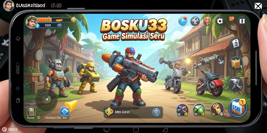 Tampilan gameplay BOSKU33 menampilkan simulasi lingkungan yang menarik.