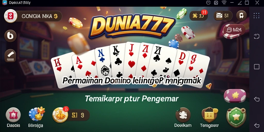 Gameplay seru DUNIA777 dengan berbagai mode permainan domino.