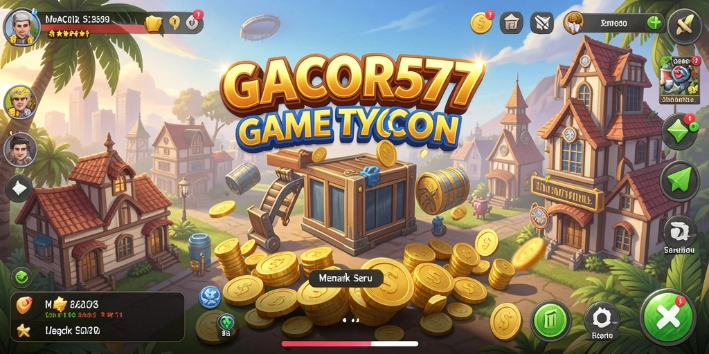 Screenshot gameplay GACOR577 menampilkan aksi bisnis yang dinamis dan menarik.