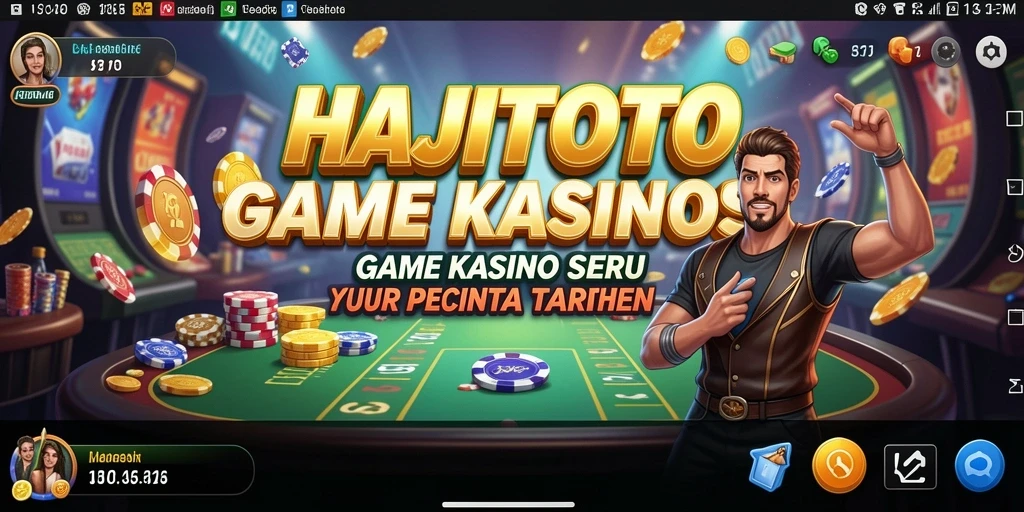 Tampilan gameplay menarik di dalam aplikasi HAJITOTO dengan berbagai permainan kasino.